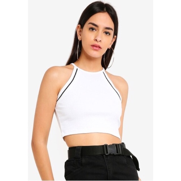 Topshop Tops - TOPSHOP Monochrome Halter Top (set of 2!)